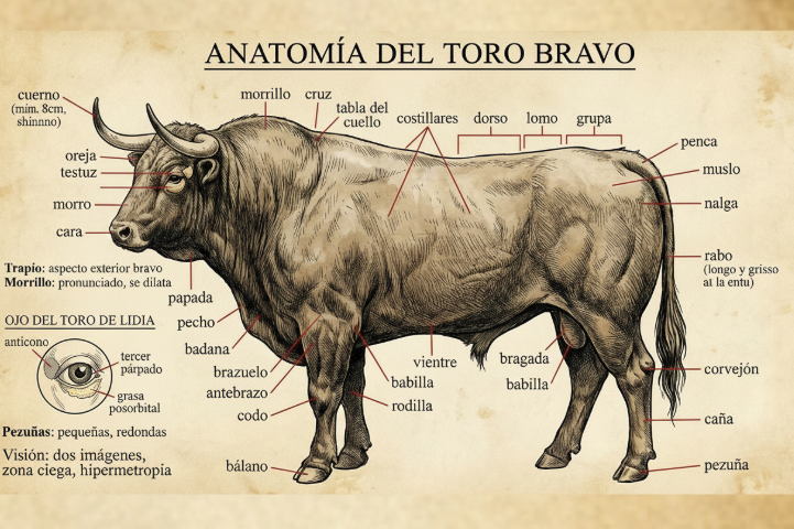Anatomia del toro bravo​
